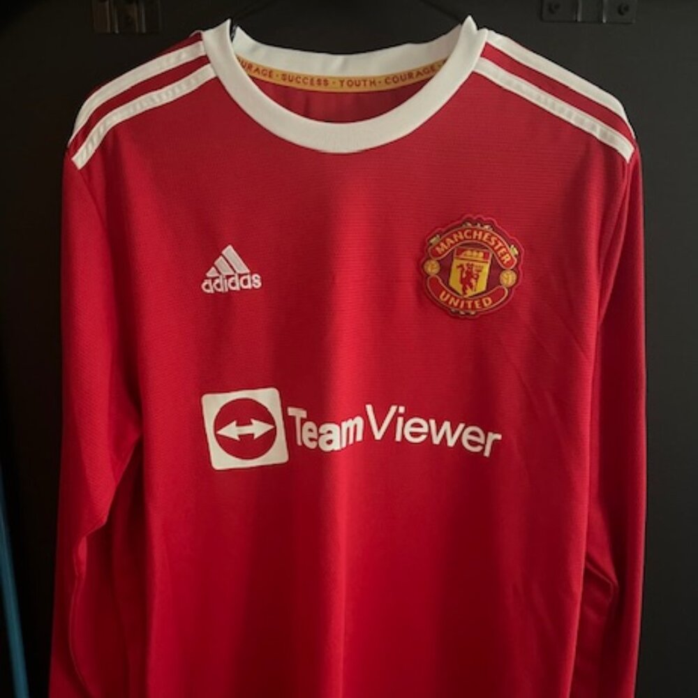 Adidas Manchester United 2021-22 Long Sleeve Home Jersey 2XL Slim Fit